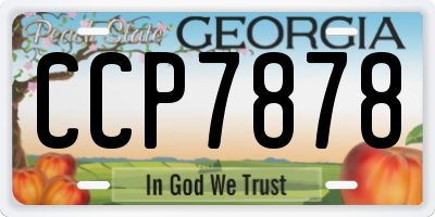 GA license plate CCP7878