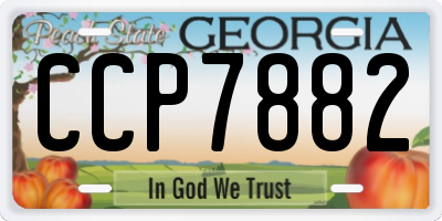 GA license plate CCP7882