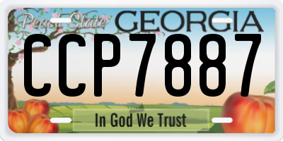GA license plate CCP7887