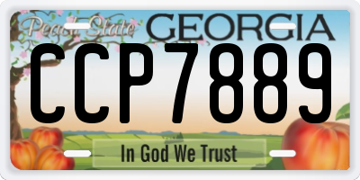 GA license plate CCP7889