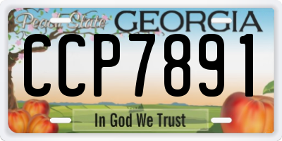GA license plate CCP7891