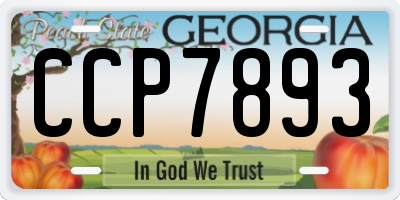 GA license plate CCP7893