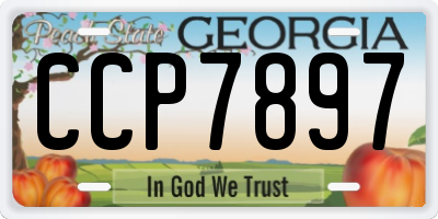 GA license plate CCP7897