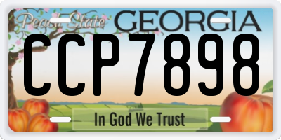 GA license plate CCP7898