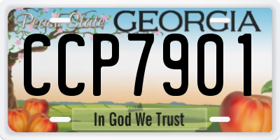 GA license plate CCP7901