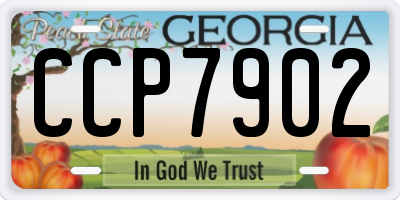 GA license plate CCP7902