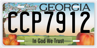 GA license plate CCP7912