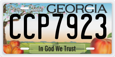 GA license plate CCP7923