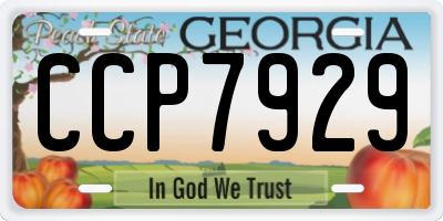 GA license plate CCP7929