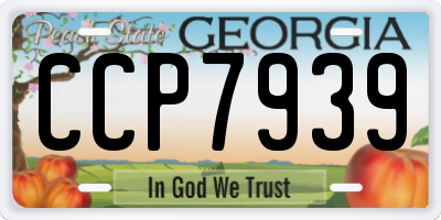 GA license plate CCP7939