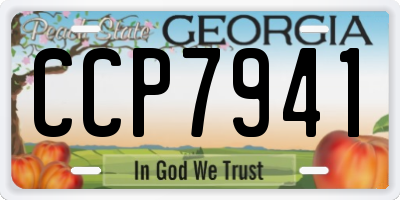 GA license plate CCP7941