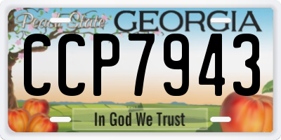 GA license plate CCP7943