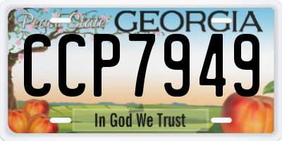 GA license plate CCP7949
