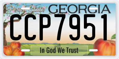 GA license plate CCP7951