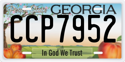 GA license plate CCP7952