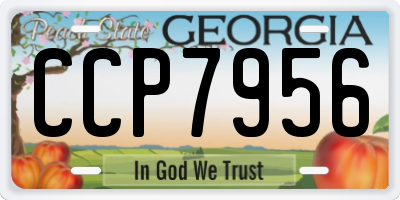 GA license plate CCP7956