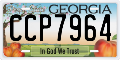 GA license plate CCP7964