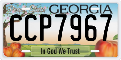 GA license plate CCP7967