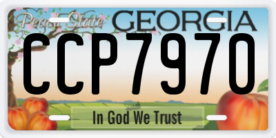 GA license plate CCP7970