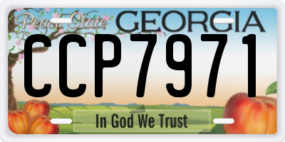 GA license plate CCP7971