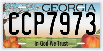 GA license plate CCP7973