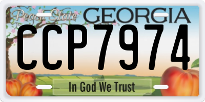 GA license plate CCP7974