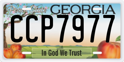 GA license plate CCP7977