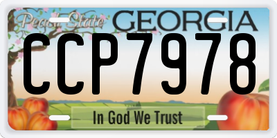 GA license plate CCP7978