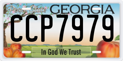GA license plate CCP7979