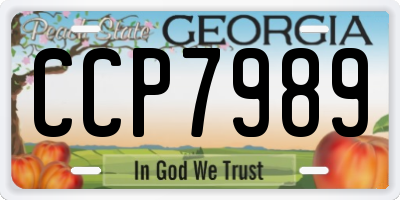 GA license plate CCP7989