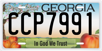 GA license plate CCP7991