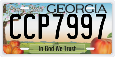 GA license plate CCP7997