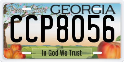 GA license plate CCP8056