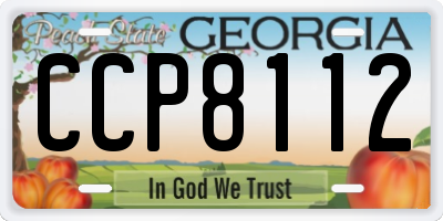 GA license plate CCP8112