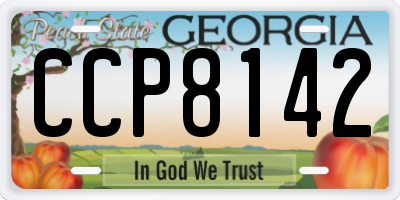 GA license plate CCP8142