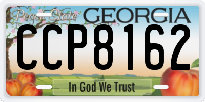 GA license plate CCP8162