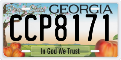 GA license plate CCP8171