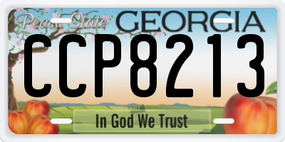 GA license plate CCP8213