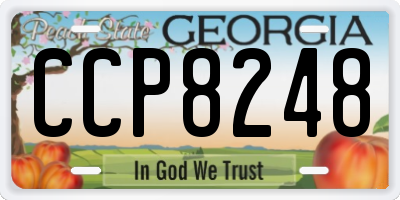 GA license plate CCP8248