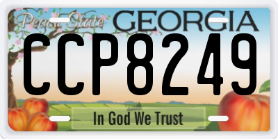 GA license plate CCP8249