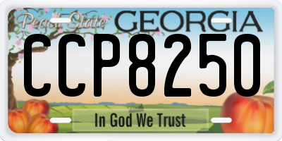 GA license plate CCP8250