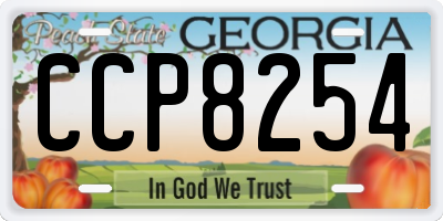 GA license plate CCP8254