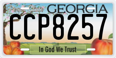 GA license plate CCP8257