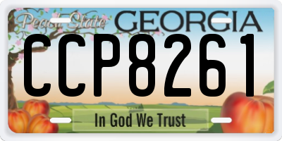 GA license plate CCP8261