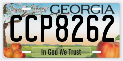 GA license plate CCP8262