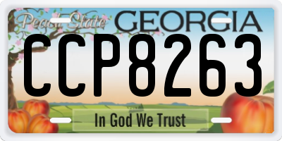GA license plate CCP8263