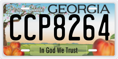 GA license plate CCP8264