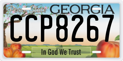 GA license plate CCP8267