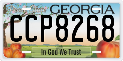 GA license plate CCP8268