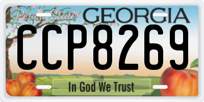 GA license plate CCP8269